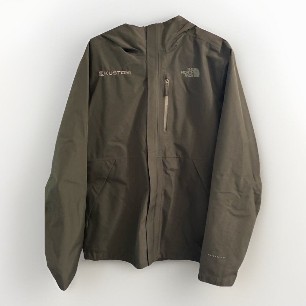 The North Face Dryzzle Jacket Mens Medium Black Futurelight Hooded Rain LOGO